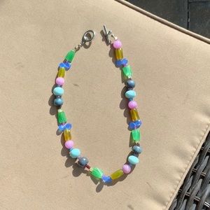 MULTI GEMSTONE 925 STERLING SILVER NECKLACE, 20 Inches